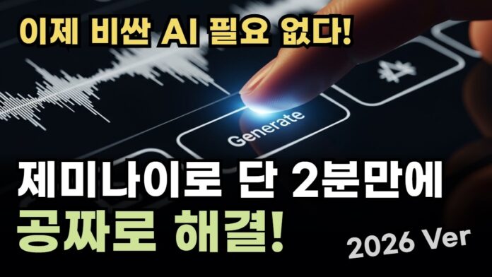 AI 음성 활용법의 혁신: 구글 제미나이로 비싼 음성 AI를 무료로 만드는 시대가 온다