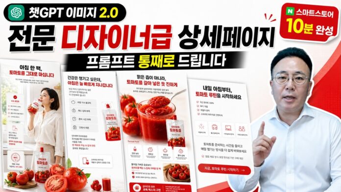 AI 스마트스토어 상세페이지 10분 완성, 챗GPT 이미지 2.0 활용 실무 노하우